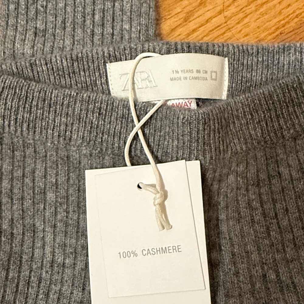 Zara Cashmere Knit Leggings Pants Ribbed Size 12-18 Months ( 86 см)